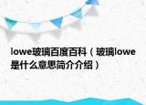 lowe玻璃百度百科（玻璃lowe是什么意思簡(jiǎn)介介紹）