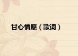 甘心情愿（歌詞）