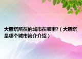 大雁塔所在的城市在哪里?（大雁塔是哪個城市簡介介紹）