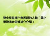 莫小貝是哪個(gè)電視劇的人物（莫小貝扮演者是誰(shuí)簡(jiǎn)介介紹）
