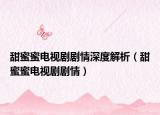 甜蜜蜜電視劇劇情深度解析（甜蜜蜜電視劇劇情）