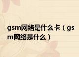 gsm網(wǎng)絡(luò)是什么卡（gsm網(wǎng)絡(luò)是什么）