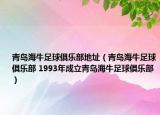 青島海牛足球俱樂部地址（青島海牛足球俱樂部 1993年成立青島海牛足球俱樂部）
