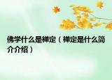 佛學(xué)什么是禪定（禪定是什么簡介介紹）