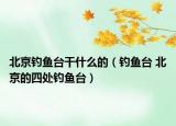 北京釣魚臺(tái)干什么的（釣魚臺(tái) 北京的四處釣魚臺(tái)）