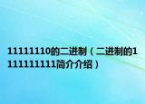 11111110的二進(jìn)制（二進(jìn)制的1111111111簡(jiǎn)介介紹）