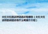 火紅火紅的這種詞語(yǔ)還有哪些（火紅火紅這樣的詞語(yǔ)還有什么呢簡(jiǎn)介介紹）