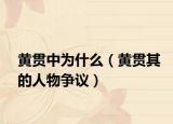 黃貫中為什么（黃貫其的人物爭議）