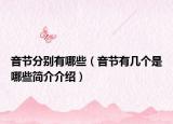 音節(jié)分別有哪些（音節(jié)有幾個是哪些簡介介紹）