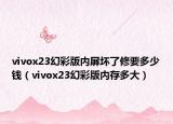 vivox23幻彩版內(nèi)屏壞了修要多少錢（vivox23幻彩版內(nèi)存多大）
