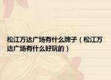 松江萬達(dá)廣場有什么牌子（松江萬達(dá)廣場有什么好玩的）