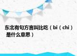 東北有句方言叫比吃（bi（chi） 是什么意思）
