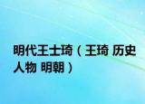 明代王士琦（王琦 歷史人物 明朝）