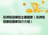 非洲包括哪些主要國家（非洲包括哪些國家簡介介紹）