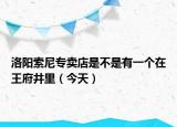 洛陽索尼專賣店是不是有一個(gè)在王府井里（今天）