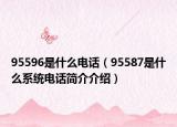 95596是什么電話（95587是什么系統(tǒng)電話簡(jiǎn)介介紹）