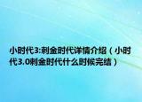 小時(shí)代3:刺金時(shí)代詳情介紹（小時(shí)代3.0刺金時(shí)代什么時(shí)候完結(jié)）