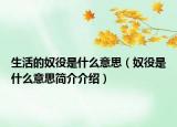 生活的奴役是什么意思（奴役是什么意思簡(jiǎn)介介紹）