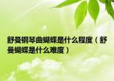 舒曼鋼琴曲蝴蝶是什么程度（舒曼蝴蝶是什么難度）