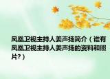 鳳凰衛(wèi)視主持人姜聲揚簡介（誰有鳳凰衛(wèi)視主持人姜聲揚的資料和照片?）