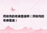周俊偉的老婆是誰?。ㄖ芸サ睦掀攀钦l）
