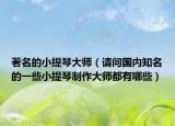 著名的小提琴大師（請(qǐng)問國(guó)內(nèi)知名的一些小提琴制作大師都有哪些）