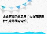 未來可期的意思是（未來可期是什么意思簡(jiǎn)介介紹）