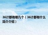 36計都有哪幾個（36計都有什么簡介介紹）
