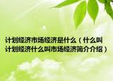 計劃經(jīng)濟市場經(jīng)濟是什么（什么叫計劃經(jīng)濟什么叫市場經(jīng)濟簡介介紹）