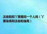 沈春陽(yáng)和丫蛋是同一個(gè)人嗎（丫蛋身高和沈春陽(yáng)誰(shuí)高）