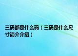 三碼都是什么碼（三碼是什么尺寸簡(jiǎn)介介紹）