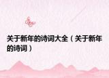 關(guān)于新年的詩(shī)詞大全（關(guān)于新年的詩(shī)詞）