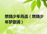 燃燒少年肖戰(zhàn)（燃燒少年夢歌詞）