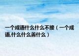 一個(gè)成語什么什么不接（一個(gè)成語,什么什么善什么）