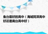 魚臺(tái)最好的高中（海城同澤高中好還是南臺(tái)高中好）