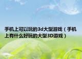 手機上可以玩的3d大型游戲（手機上有什么好玩的大型3D游戲）