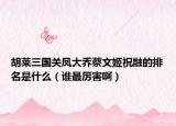 胡萊三國(guó)關(guān)鳳大喬蔡文姬祝融的排名是什么（誰(shuí)最厲害啊）