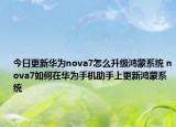 今日更新華為nova7怎么升級鴻蒙系統(tǒng) nova7如何在華為手機助手上更新鴻蒙系統(tǒng)