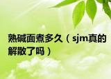 熟堿面煮多久（sjm真的解散了嗎）