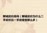 聊城房價高嗎（聊城房價為什么二手房價比一手房便宜那么多）