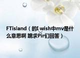 FTisland（的I wish中mv是什么意思啊 跪求Pir們回答）