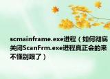 scmainframe.exe進(jìn)程（如何徹底關(guān)閉ScanFrm.exe進(jìn)程真正會(huì)的來(lái)不懂別跟了）