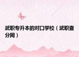 武職專升本的對(duì)口學(xué)校（武職查分網(wǎng)）