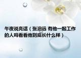 午夜說亮話（張泊遠(yuǎn) 有他一起工作的人嗎看看他到底長什么樣）