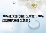 30朵紅玫瑰代表什么寓意（30朵紅玫瑰代表什么意思）