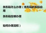 條形碼怎么辦理（條形碼的實際應(yīng)用|條形碼在哪辦理|如何辦理流程）