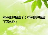 vivo賬戶被盜了（vivo賬戶被盜了怎么辦）