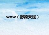 wow（野德天賦）