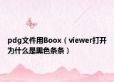 pdg文件用Boox（viewer打開為什么是黑色條條）