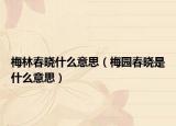 梅林春曉什么意思（梅園春曉是什么意思）